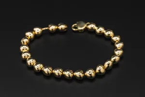 18ct Yellow Gold Heart Bracelet 16.2g