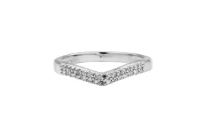 9ct White Gold Diamond Eternity Wedding Band 0.15ct