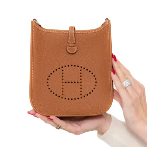 Hermes Gold Mini Evelyne 16 Amazone Bag 2025 UNUSED