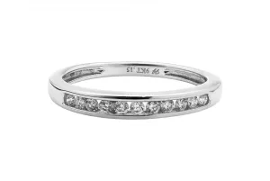 9ct White Gold Half Eternity Ring 0.15ct