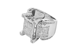 14ct White Gold Mens Diamond Ring 2.04ct