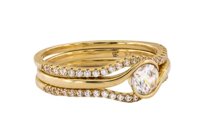 9ct Yellow Gold Cubic Zirconia Ring
