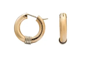 9ct Yellow Gold Hoop Earrings  5.1g