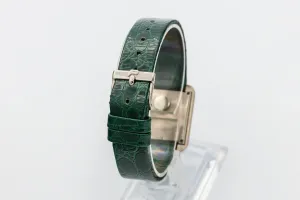 Piaget Protocole 26mm Green Leather White Gold 74101 Circa 1980s