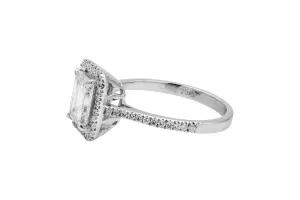 18ct White Gold Diamond Engagement Ring 1.54ct GIA Certified