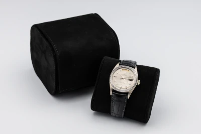 Rolex Day-Date 36mm Black Leather 18ct White Gold 1803 1874