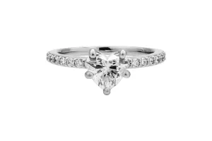 Platinum Heart Shape Solitaire Engagement Ring 1.33ct GIA Certified
