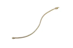 18ct Yellow Gold Diamond Tennis Bracelet 3.25ct