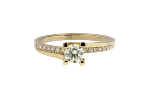 18ct Yellow Gold Diamond Engagement Ring 0.51ct