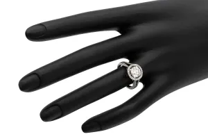 18ct White Gold Lab Diamond Round Halo Engagement Ring 1.48ct IGI Certified
