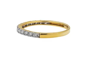 14ct Yellow Gold Micro Pave Diamond Eternity Ring 0.35ct