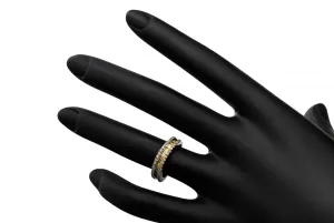 9ct White & Yellow Gold Baguette And Brilliant Cut Diamond Ring  0.50ct