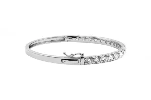 14ct White Gold Diamond Bangle 6.23ct