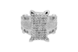 9ct White Gold Diamond Mens Ring 0.50ct 7.4g