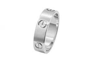 Cartier 18ct White Gold Love Band Ring 58 6.7g