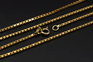 18ct Yellow Gold Box Chain 28" 14.6g