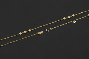 18ct Yellow Gold Diamond Necklace 0.45cts