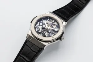 Hublot Classic Fusion Tourbillon 45mm Black Leather 505.NX.0170.LR Circa 2015