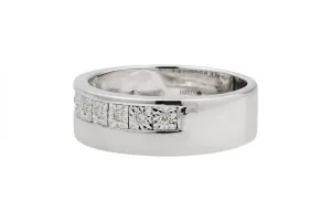 9ct White Gold Diamond Wedding Band 0.05ct
