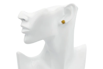 9ct White Gold White & Yellow Diamond Stud Earrings 0.40ct