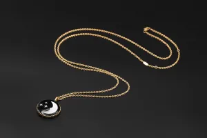 Rose Céleste Medallion Necklace Yellow & White Gold, Diamond