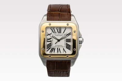 Cartier Santos 100 XL 38mm x 51mm Brown Leather W20077X7/2656 2007