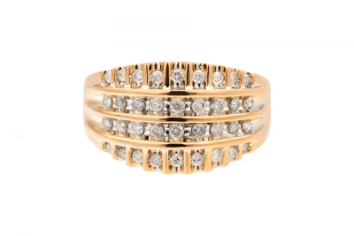 14ct Rose Gold Diamond Ring 0.36ct 4.9g