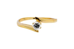 14ct Yellow Gold Solitaire Engagement Ring 0.15ct