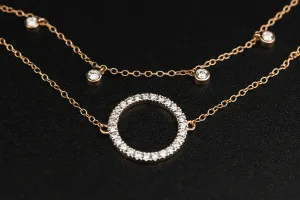 9ct Rose Gold Diamond Anklet 0.59cts