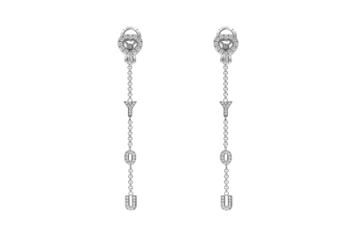 18ct White Gold Diamond Chopard LOVE YOU Earrings 84/4665-20 1.58ct