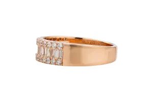 9ct Rose Gold Diamond Half Eternity Ring 1.15ct
