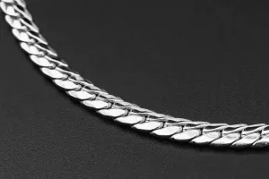 9ct White Gold Flat Curb Chain 10.8g