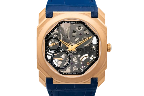 Bvlgari Octo Finissimo Skeleton 40mm Blue Leather 102946 2023