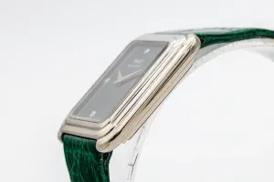 Piaget Protocole 26mm Green Leather White Gold 74101 Circa 1980s