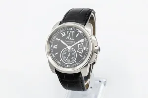 Cartier Calibre De Cartier 42mm Black Leather W7100014/3299 Circa 2011