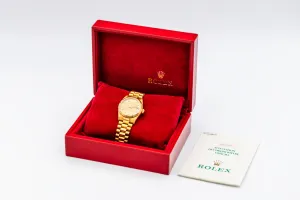 Rolex DateJust 31mm 18ct Yellow Gold Presidential 68278 1995