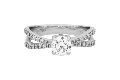18ct White Gold Diamond Engagement Ring 0.98ct H VS1 GIA Certified