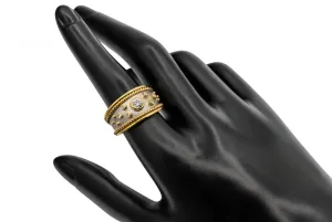 18ct White & Yellow Gold Diamond Ladies Ring 0.50ct