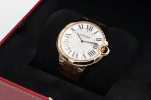 Cartier Ballon Bleu De Cartier 44mm Brown Leather W6920054 Circa 2012