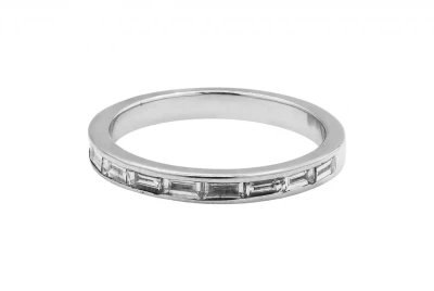 18ct White Gold Diamond Half Eternity Ring 0.75cts