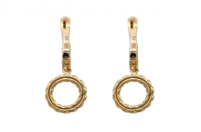 9ct Yellow Gold Cubic Zirconia Earrings 3.3g