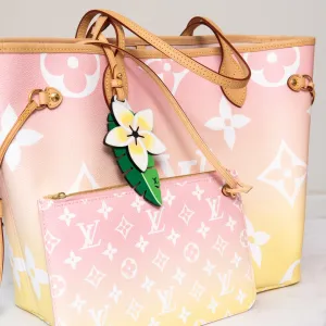 Louis Vuitton Monogram By The Pool Neverfull MM Rose Escale Bag