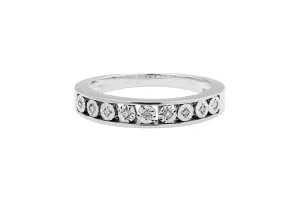 14ct White Gold Diamond Eternity Wedding Band 0.05ct