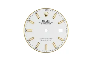 Rolex DateJust 41mm White Baton Dial