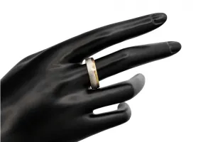 9ct White and Yellow Gold Wedding Band 4.6g