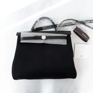 Hermes Black Herbag Zip 31 Bag 2025 UNUSED