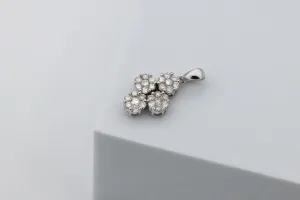 14ct White Gold Diamond Cluster Jewellery Set 1.43ct 4.4g