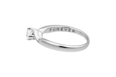 Platinum Twist Diamond Engagement Ring 0.35ct 2.8g