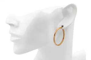 9ct Rose Gold Hoop Earrings 1.8g