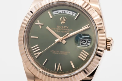 Rolex Day-Date 40mm 'Olive' 18ct Rose Gold Presidential 228235 2018